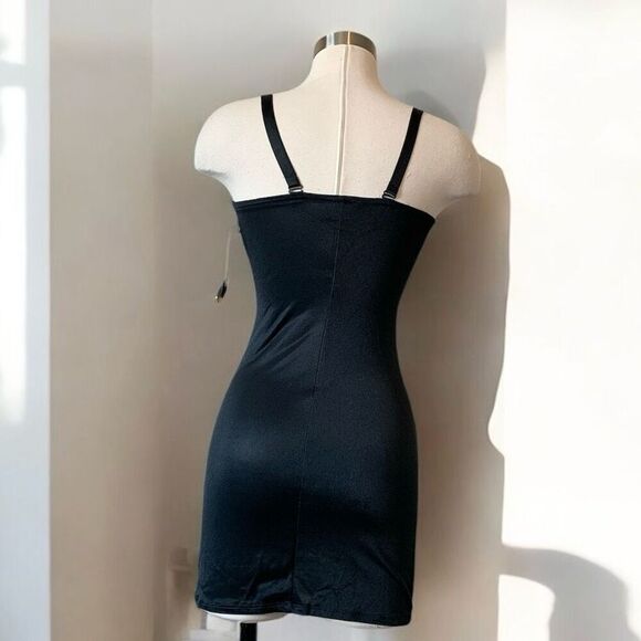 Vintage Bodyslimmers Shapewear Satin Mini Dress Nightgown Slip 34D - Picture 3 of 6